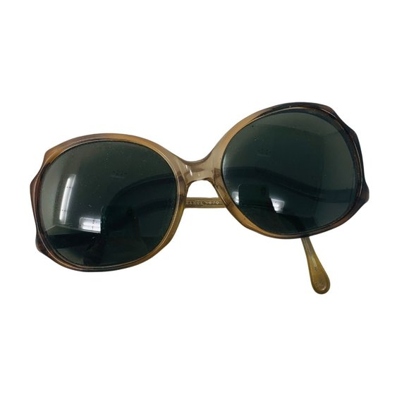 Vintage 1970s Sunglasses Brown Round Eyes Women's France C.V. Simonne - Picture 10 of 10